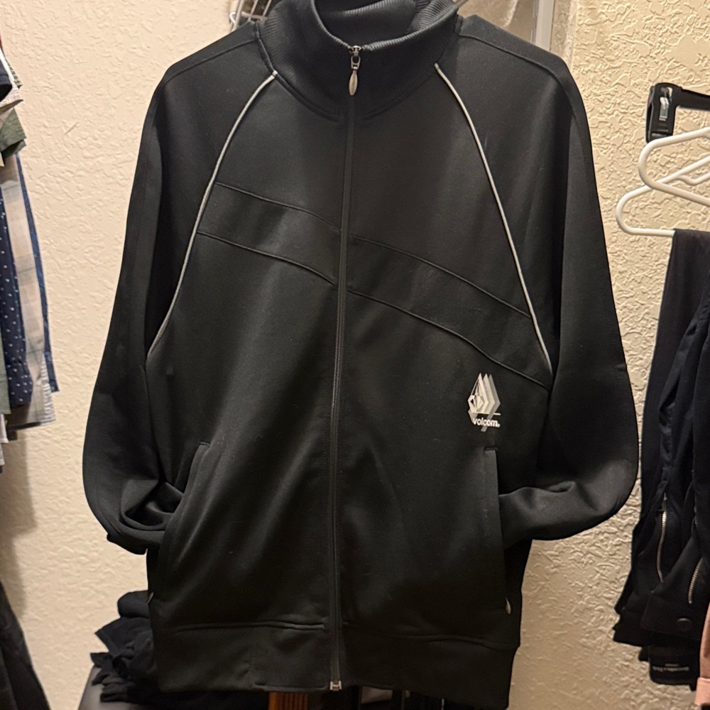 volcom Men's Black track Jacket